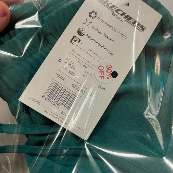 NWT Sketchers Hunter Green Jogger Scrub Pants Multi Sizes - Picture 6 of 13